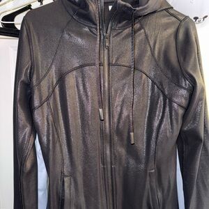RARE LIMITED EDITION Lululemon Athletica Foiled Black Zip-Up Jacket